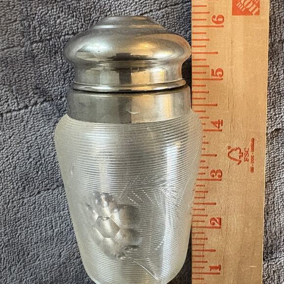 Vintage Cut Glass Jar with Metal Base & Lid Possible Spoon Holder Lepelvaasje - Picture 9 of 9